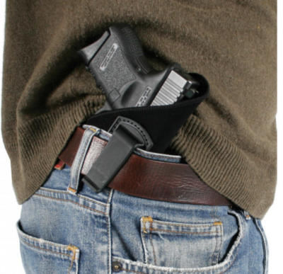 BLACKHAWK! Inside The Pants IWB Black Suede Paper Fits Large Semi-Auto Fits 3.75-4.50&quot; Barrel Right Hand