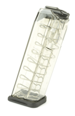 ETS Group GLK1710 Pistol Mags Clear Detachable 10rd 9mm Luger for Glock 26,19,17,34,45,19x Gen1-5 &amp; 18