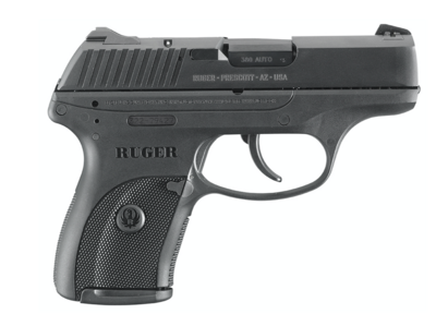 Ruger LC380 *CA Compliant 380 ACP Caliber with 3.12&quot; Barrel, 7+1 Capacity, Black Finish Frame, Serrated Black Oxide Steel Slide &amp; Polymer Grip