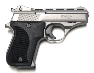 Phoenix Arms HP2ANB HP 22 LR 10+1 3&quot; Satin Stainless Vent Rib Barrel, Satin Nickel Serrated Slide &amp; Steel Frame, Black Polymer Grip