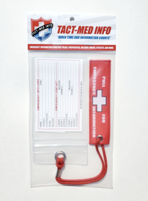 Wallet Size Tact-Med Emergency Info Card