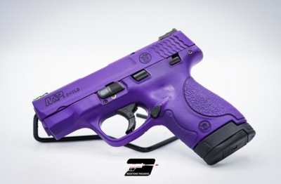 Cerakoted Lollypop Purple Smith &amp; Wesson M&amp;P9 Shield 3.1″ 8+1 9MM Model 187021