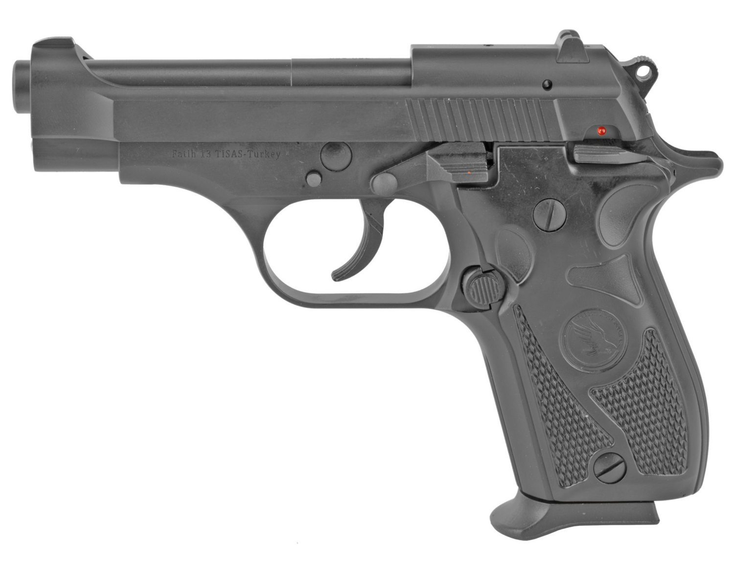 Tisas F380B Faith 380 ACP Caliber with 3.90&quot; Barrel, 13+1 Capacity, Overall Matte Black Metal Finish, Aluminum Frame, Serrated Steel Slide &amp; Black Polymer Grip