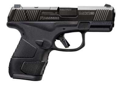 Mossberg 89025 MC2sc Sub-Compact 9mm Luger 3.40&quot; 14+1,11+1 Matte Black DLC Stainless Steel with Optics Cut Aggressive Textured Black Polymer Grip (No Safety)