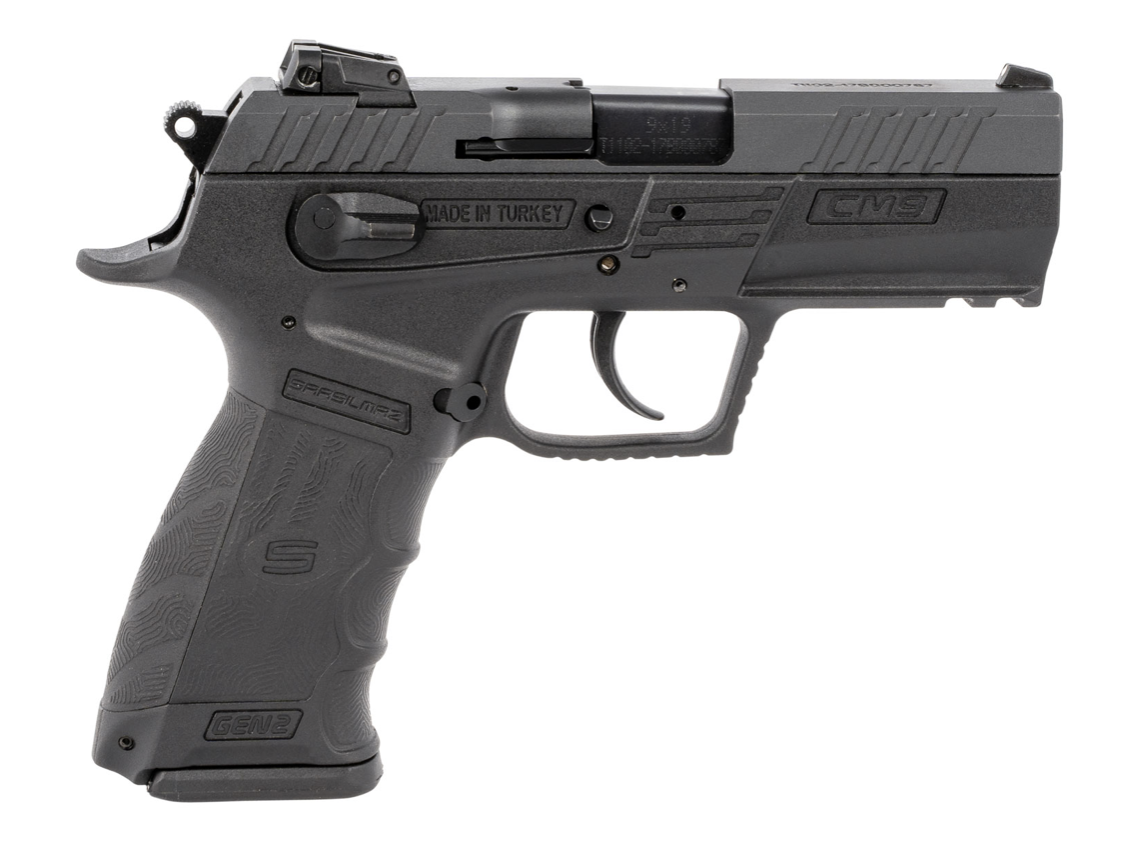 Sar USA SAR9 Safari 9mm Luger 3.80&quot; 17+1 (2) Flat Dark Earth Polymer Frame &amp; Grip Black Steel Slide