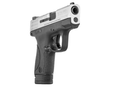 Smith &amp; Wesson M&amp;P Shield 9mm Luger 3.10&quot; 7+1,8+1 Black Polymer Frame Satin Aluminum Cerakote Slide Black Polymer Grip