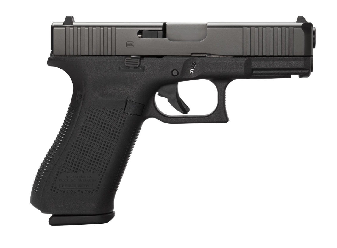Glock G45 Compact Crossover 9mm Luger 4.02&quot; 10+1 Black Polymer Frame Black nDLC Steel with Front Serrations Slide Black Rough Texture Interchangeable Backstraps Grip Fixed Sights