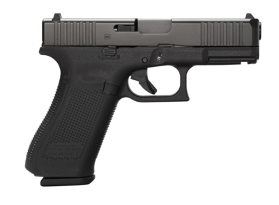 Glock G45 Compact Crossover 9mm Luger 4.02&quot; 10+1 Black Polymer Frame Black nDLC Steel with Front Serrations Slide Black Rough Texture Interchangeable Backstraps Grip Fixed Sights