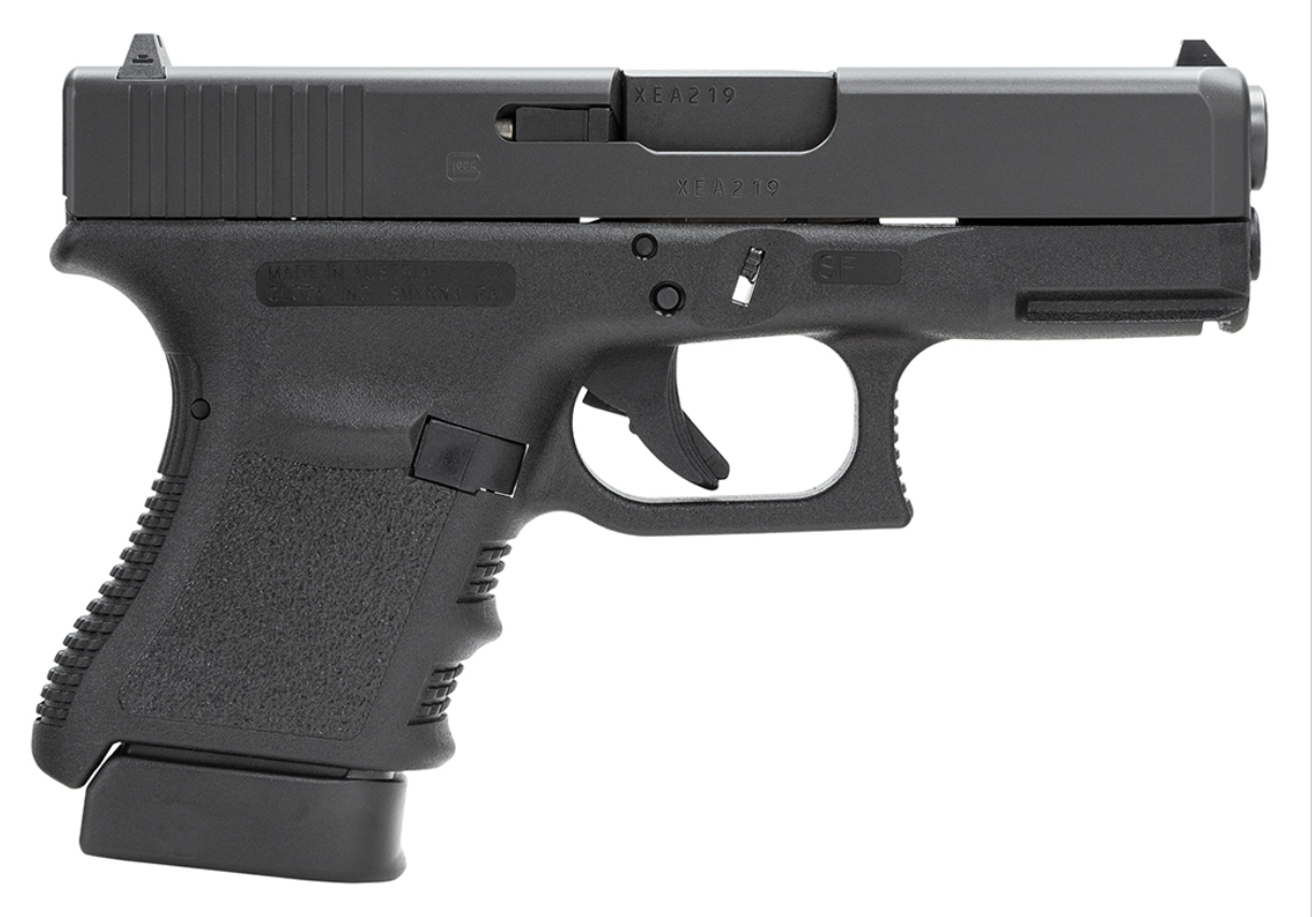 Glock  G30S Gen3 45 ACP 3.78&quot; 10+1 Black Polymer Frame Black Steel Slide Black Polymer Grip Fixed Sights