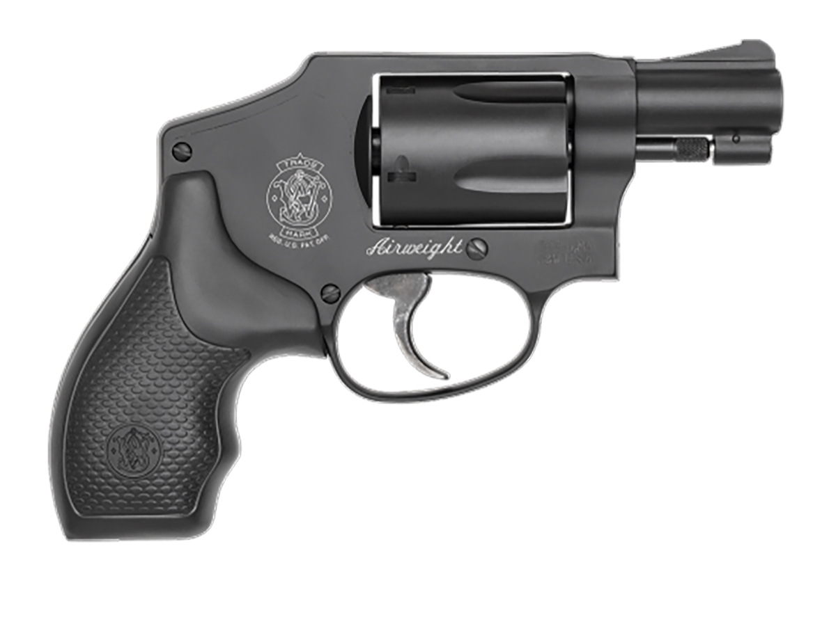 Smith &amp; Wesson 162810 Model 442 Airweight 38 S&amp;W Spl +P 5rd 1.88&quot; Black Stainless Steel Barrel, Black Carbon Steel Cylinder, Black Aluminum Frame with Black Polymer Grip &amp; Enclosed Hammer