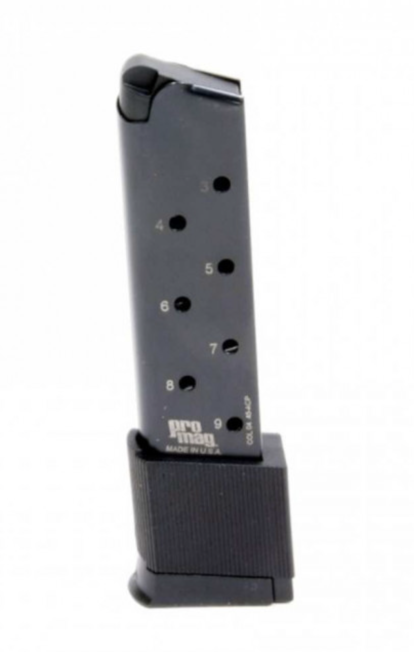 ProMag COL04 1911 10rd Extended 45 ACP Fit 1911 Government Blued Steel