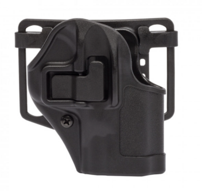 BLACKHAWK! Serpa CQC OWB Size 68 Matte Black Polymer Belt Loop/Paddle Fits Glock 43 Right Hand