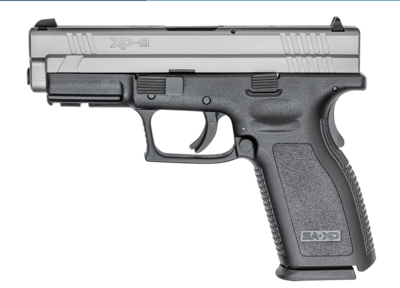 Springfield Armory XD9301 XD Service *CA Compliant 9mm Luger 4&quot; 10+1 Railed Black Frame Stainless Steel Slide Black Polymer Grip