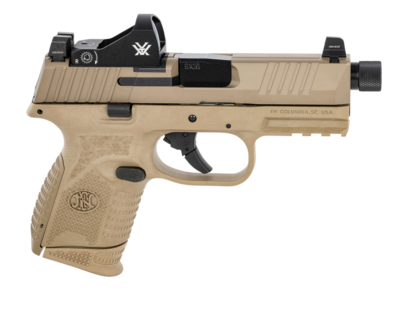 FN 509 Compact Tactical 9mm Luger 4.32&quot; 12+1,24+1 Flat Dark Earth Polymer Frame Steel Slide Flat Dark Earth Interchangeable Backstrap Grip Includes Vortex Viper Red Dot &amp; 2 Mags