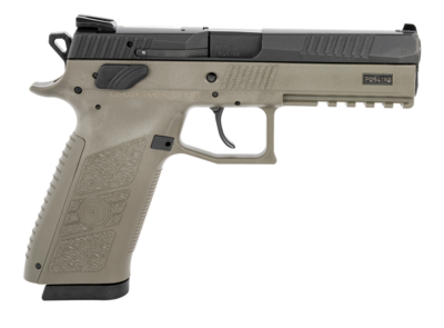 CZ-USA P-09 9mm Luger 4.54&quot; 19+1 OD Green Black Steel Slide OD Green Interchangeable Backstrap Grip Fixed Sights