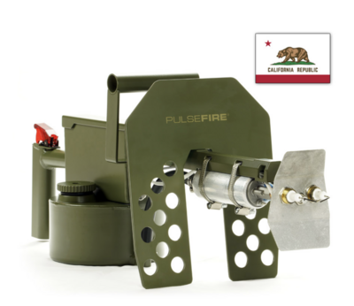 Exothermic Technologies PFLRTCA Pulsefire LRT *CA Approved Green Powder Coated Aluminum 10 ft Flame Range 25.70&quot; Long Fuel Gasoline/Gasoline, Diesel Mix Includes Battery/Battery Charger