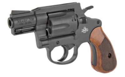 Rock Island Armory M206 Revolver .38 Special 2&quot; Barrel 6 Rounds Fixed Sights Wood Grips Black