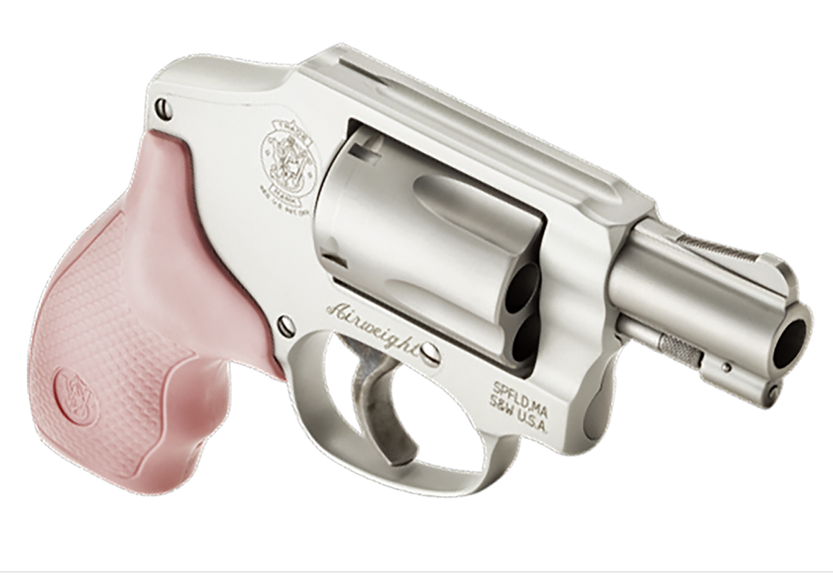 Smith &amp; Wesson Model 642 Airweight 38 S&amp;W Spl +P 5rd 1.88&quot; Stainless Steel Barrel &amp; Cylinder Matte Silver Aluminum Frame with Pink Synthetic Grip &amp; Enclosed Hammer Includes Black Synthetic Grip