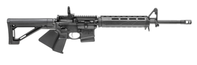 Springfield Armory SAINT *CA Compliant 5.56x45mm NATO 10+1 16&quot; Black Melonite Barrel Black Hard Coat Anodized Rec Black Fixed Magpul MOE Stock Black Strike Ind. Featureless Grip Right Hand