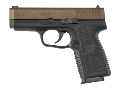 Kahr Arms CW *CA Compliant 9mm Luger 3.60&quot; 6+1 Black Burnt Bronze Cerakote Stainless Steel Slide Textured Black Polymer Grip (CW9093BB)