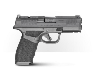 Springfield Armory Hellcat Pro OSP 9mm Luger 3.70&quot; 15+1 Overall Black Finish with Serrated Melonite Steel with Optic Cut Slide, Adaptive Textured Polymer Grip &amp; Picatinny Rail Includes 2 Mags