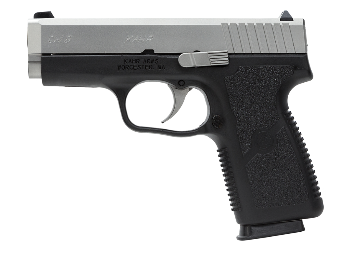 Kahr  Arms CW9093 CW *CA Compliant 9mm Luger Caliber with 3.60&quot; Barrel, 7+1 Capacity, Black Finish Frame, Serrated Matte Stainless Steel Slide &amp; Textured Polymer Grip