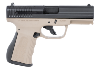 FMK 9C1 G2 *CA/MA Compliant 9mm Luger 4&quot; 10+1 Flat Dark Earth Finish Frame with Black Carbon Steel Slide, Black Interchangeable Grip &amp; Picatinny Rail