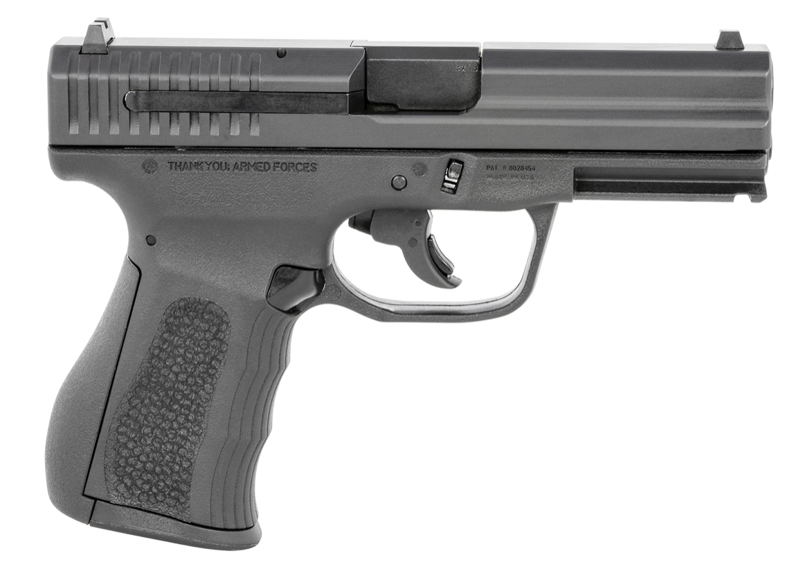 FMK 9C1 G2 *CA/MA Compliant 9mm Luger 4&quot; 10+1 Overall Black Finish with Carbon Steel Slide, Black Interchangeable Backstrap Grip &amp; Picatinny Rail