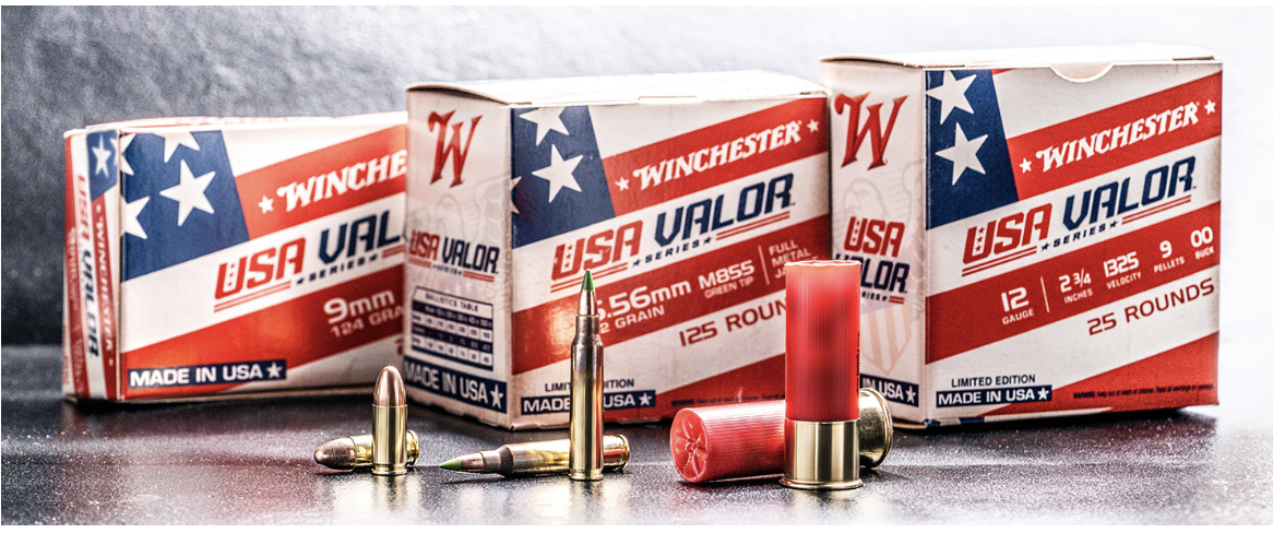 Winchester Ammo Valor Rifle 5.56x45mm NATO 62 gr Full Metal Jacket Green Tip 125 Bx
