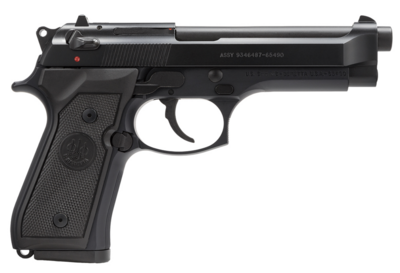 Beretta USA J92M9A0CA M9 *CA Compliant 9mm Luger Caliber with 4.90&quot; Barrel, 10+1 Capacity, Black Bruniton Finish Aluminum Frame, Serrated Steel Slide &amp; Checkered Aluminum Grip