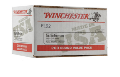 Winchester 5.56x45mm NATO 55 gr Full Metal Jacket (FMJ) 200 Bx