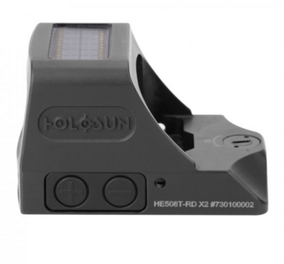 Holosun HE508TRDX2 HE508T X2 Black Anodized 1x 2/32 MOA Red Circle w/Dot Reticle Includes Battery/Lens Cloth/T10 L Key