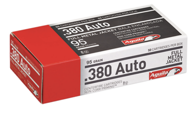 Aguila  Pistol 380 ACP 95 gr Full Metal Jacket (FMJ) 50 Bx