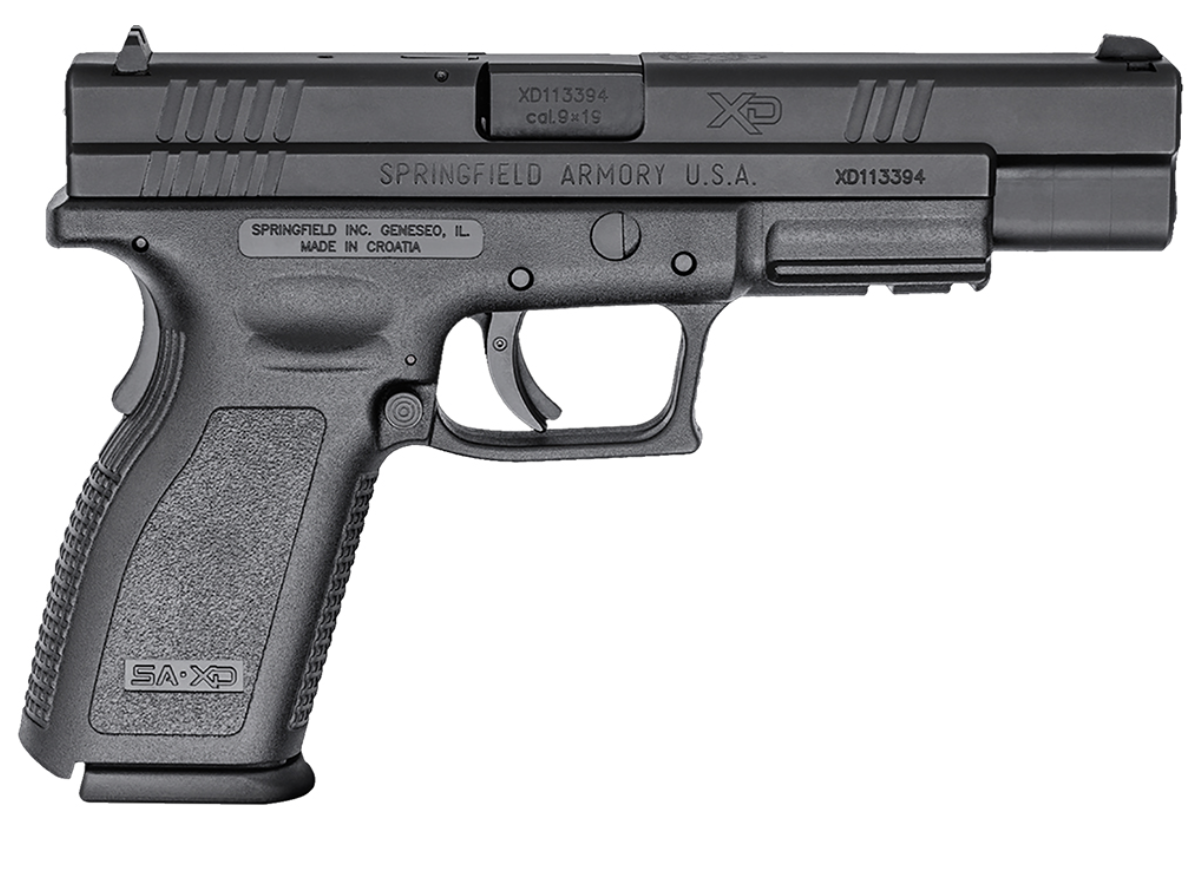 Springfield Armory XD9401 XD Tactical *CA Compliant 9mm Luger 5&quot; 10+1 Railed Black Frame Black Melonite Steel Slide Black Polymer Grip