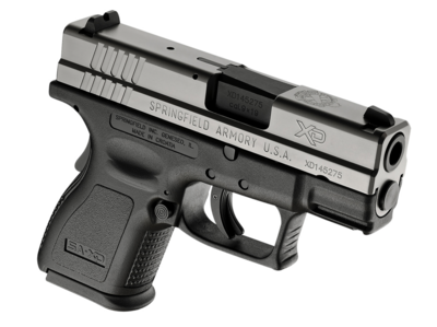 Springfield Armory XD9821 XD Sub-Compact *CA Compliant 9mm Luger 3&quot; 10+1 Railed Black Frame Stainless Steel Slide Black Polymer Grip