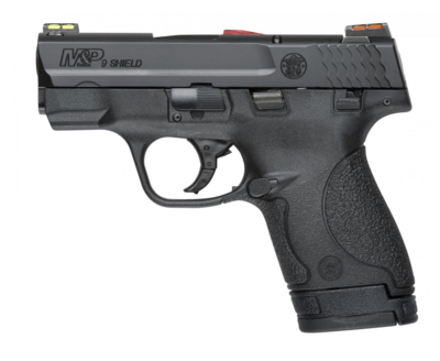 Smith &amp; Wesson 11905 M&amp;P Shield *CA Compliant 9mm Luger Caliber with 3.10&quot; Barrel, 7+1 or 8+1 Capacity, Matte Black Finish Frame, Serrated Black Armornite Stainless Steel Slide, Polymer Grip &amp; HiViz S