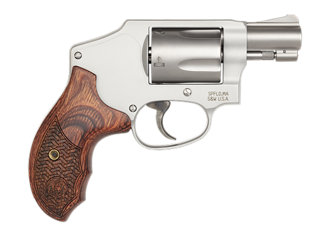 Smith &amp; Wesson 170348 Performance Center Model 642 Enhanced Action 38 S&amp;W Spl +P 5rd 1.88&quot; Stainless Steel Barrel &amp; Cylinder Matte Silver Aluminum Frame with Custom Wood Grip