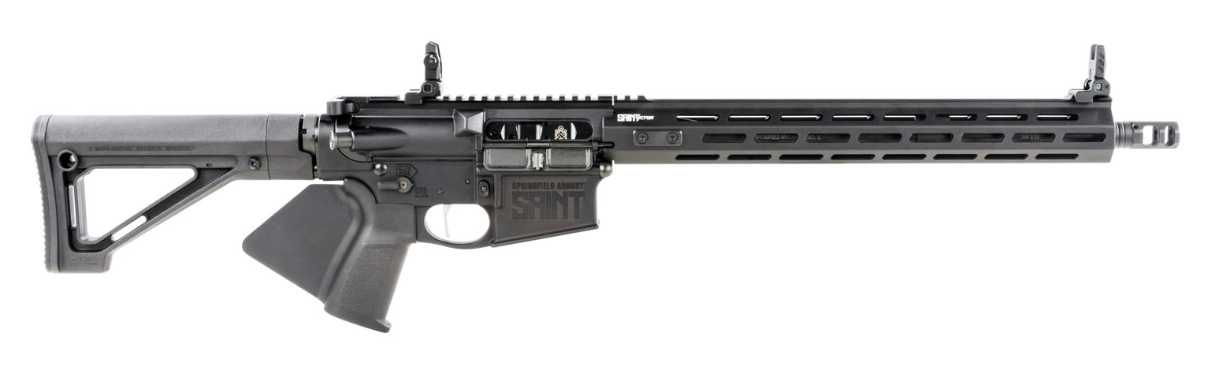 Springfield Armory SAINT Victor *CA Compliant 308 Win 1+10 16&quot; Black Melonite Barre Black Hard Coat Anodized Rec Black Fixed Magpul MOE Stock Black Strike Ind. Featureless Grip Right Hand with M-LOK H
