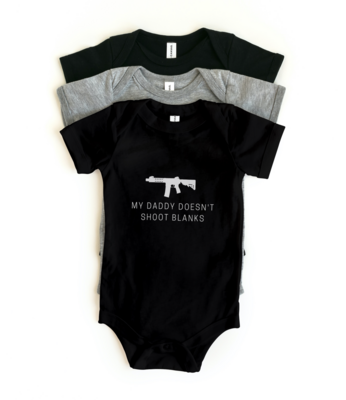 Shoot Blanks Baby short sleeve one piece