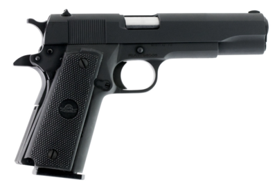 Rock Island 51453 GI Standard FSHC *CA Compliant 45 ACP Caliber with 5&quot; Barrel, 10+1 Capacity, Overall Black Parkerized Finish Steel, Beavertail Frame, Serrated Slide &amp; Black Rubber Grip