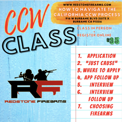 Obtaining Your California CCW Permit with Redstone Firearms