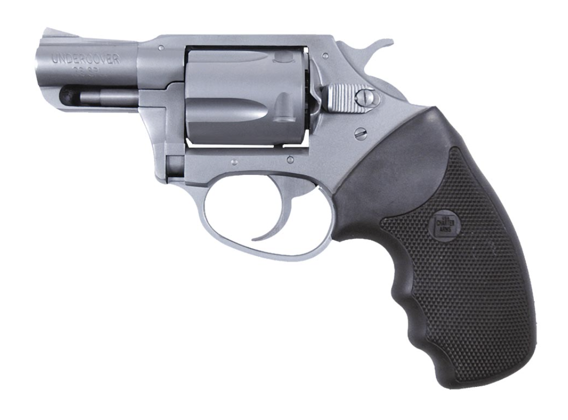 Charter Arms 73820 Undercover 38 Special Caliber with 2&quot; Matte Stainless Finish Barrel, 5rd Capacity Matte Stainless Finish Cylinder, Matte Stainless Finish Aluminum Frame &amp; Finger Grooved Black Rubbe