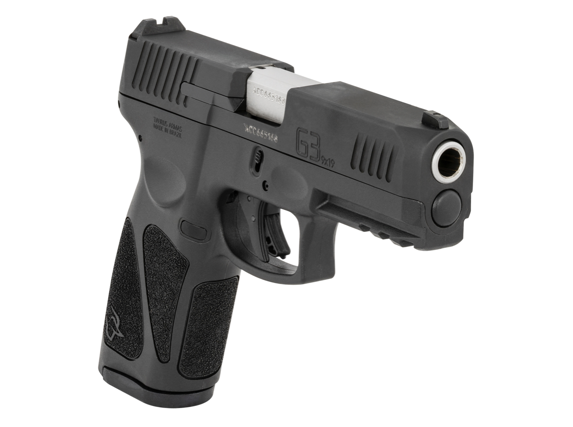 Taurus G3 9mm Luger Caliber with 4&quot; Barrel, 17+1 Capacity, Black Finish Picatinny Rail Frame, Serrated Matte Black Tenifer Steel Slide &amp; Polymer Grip Includes 2 Mags