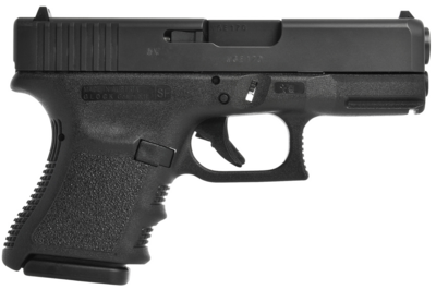 Glock G30 Short Frame 45 ACP Caliber with 3.78&quot; Barrel, 10+1 Capacity, Overall Black Finish, Picatinny Rail Frame, Serrated Steel Slide &amp; Finger Grooved Rough Texture Polymer Grip
