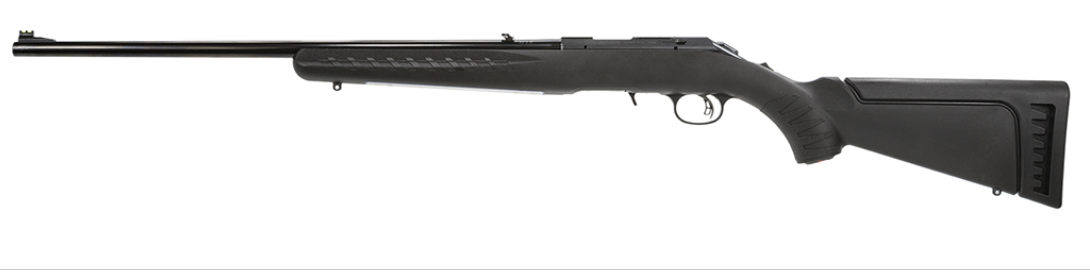 Ruger 8301 American Rimfire Standard 22 LR Caliber with 10+1 Capacity, 22&quot; Barrel, Satin Blued Metal Finish &amp; Black Synthetic Stock Right Hand (Full Size)