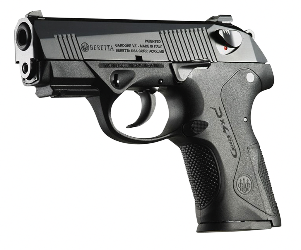 Beretta USA JXC9GEL Px4 Storm Compact Carry 9mm Luger Caliber with 3.20&quot; Barrel, 15+1 Capacity, Overall Black Finish, Picatinny Rail Frame, Serrated Steel Slide, Polymer Grip &amp; Night Sights