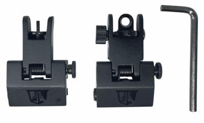 Bowden Tactical Iron Sights Black Flip-Up for Picatinny Rail
