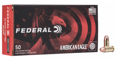 Federal American Eagle 32 ACP 71 gr Full Metal Jacket (FMJ) 50 Bx