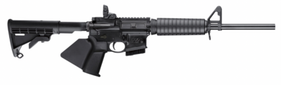 Smith &amp; Wesson 12001 M&amp;P15 Sport II *CA Compliant 5.56x45mm NATO 16&quot; 10+1 Black Fixed Black Synthetic Stock Black California Paddle Grip Right Hand