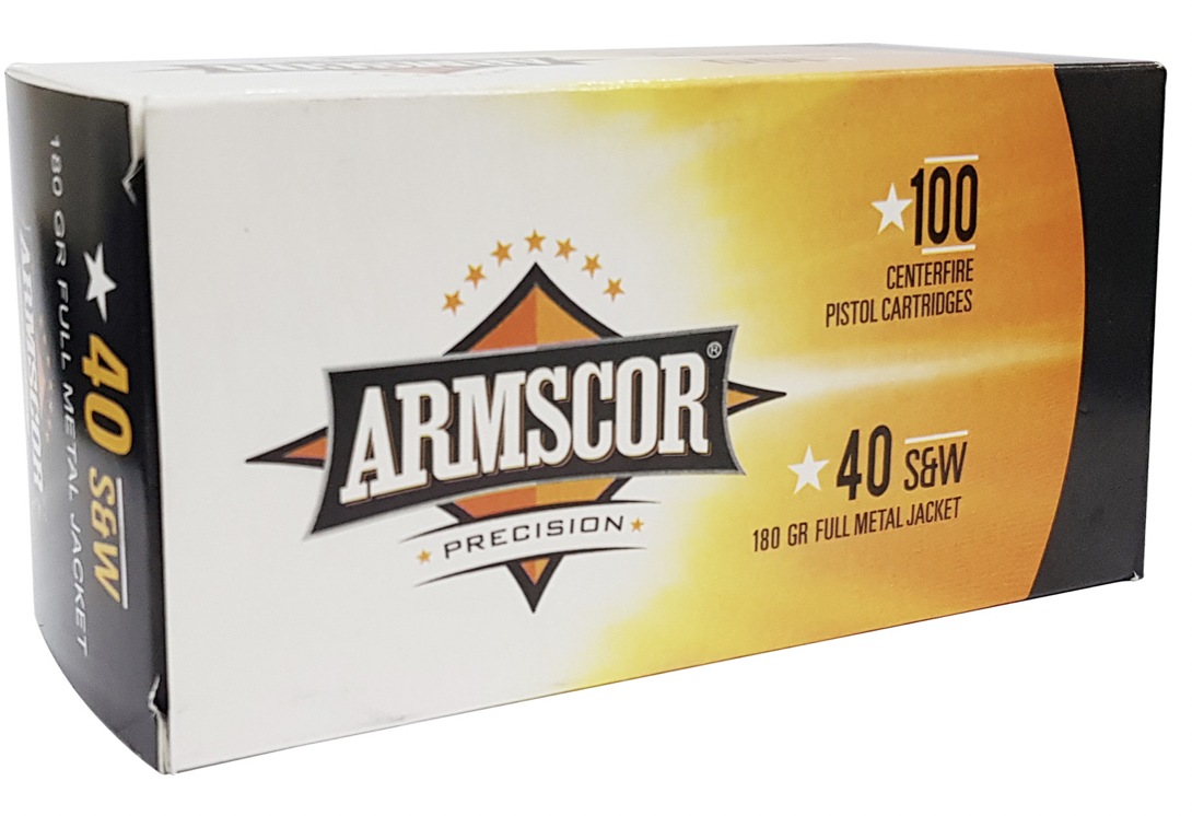 Armscor Pistol Value Pack 40 S&amp;W 180 gr Full Metal Jacket (FMJ) Value Pack 100 Bx